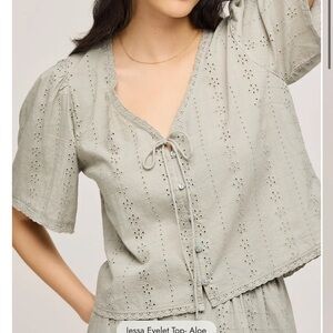 NWT!! Gentle Fawn Jessa Blouse Aloe